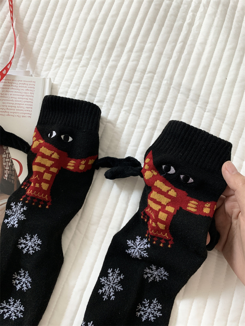 블랙 스카프 [크리스마스 핸드 양말] 맨손 양말