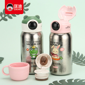 匡迪5811号纯钛儿童吸管保温杯真空智能触屏温显儿童钛杯可定logo