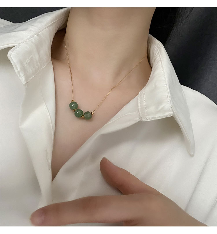 Fashion Geometric Titanium Steel Beaded Necklaces