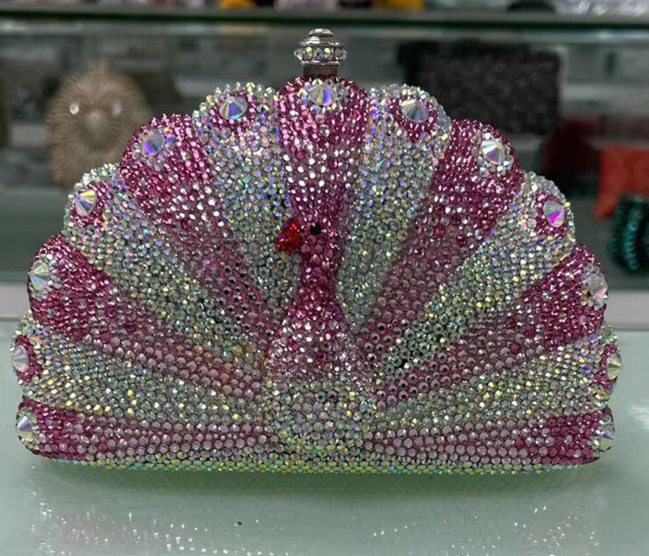 Bolsa de cena de diamantes hecha a mano transfronteriza, bolsa de mano de diamantes, fábrica de sirena Daiwei, orden de bolsa de embrague