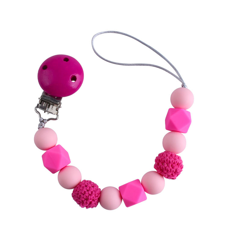 DIY bebé suministros Hemu chupete clip juguete de silicona chupete cadena bebé molar mordedor chupete cadena anti-perdida cadena