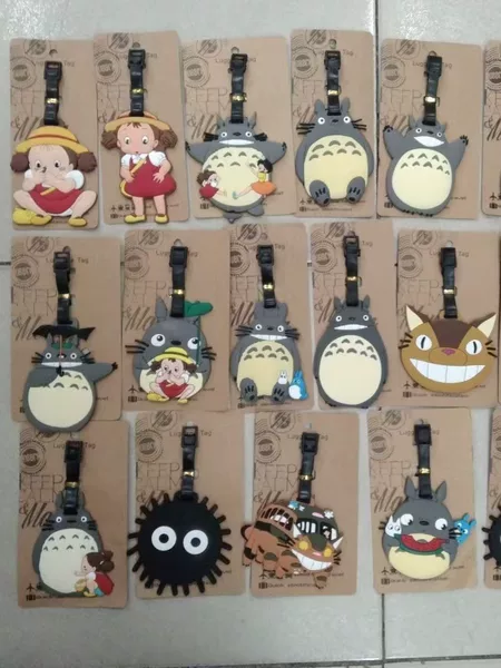 Spirited Away Totoro Faceless Male Totoro Bus Xiaomei Dust Luggage Tag Travel Luggage Checked Pendant