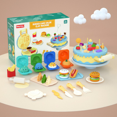 Children play house colored clay noodle machine DIY cross-border special for Plasticine ice cream ice cream machine mold toy