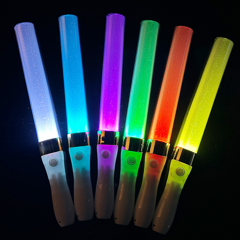 Colorful color-changing light sticks, concert light sticks, bar cheering props, 7-color LED flash sticks, music festival atmosphere