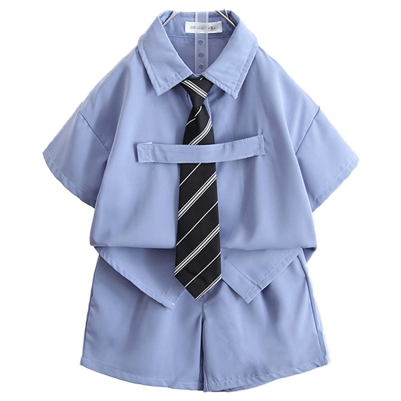 5183 Traje para niños Traje de verano para niños 2025 Nuevo estilo Vestido para niños Traje de rendimiento Bebé Verano Estilo británico