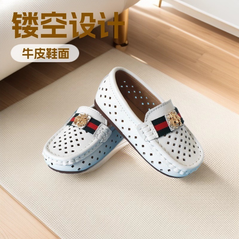 Hollow-out Children's Shoes Children's Pea Shoes Slip-on Sports Non-slip Dance Sports Shoes Campus Student Performance Shoes