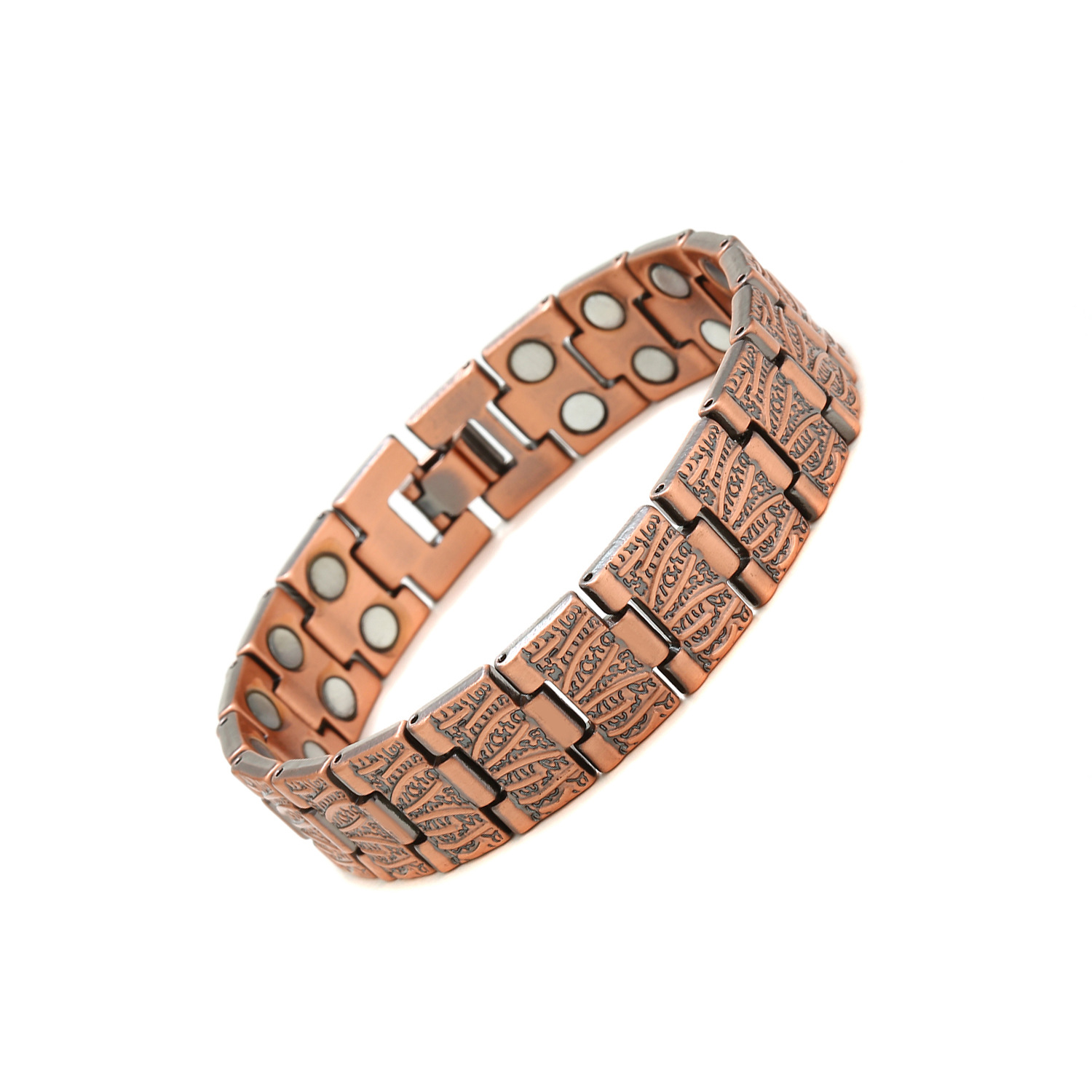 Fashion Geometric Metal Inlay Magnet Unisex Bracelets 1 Piece