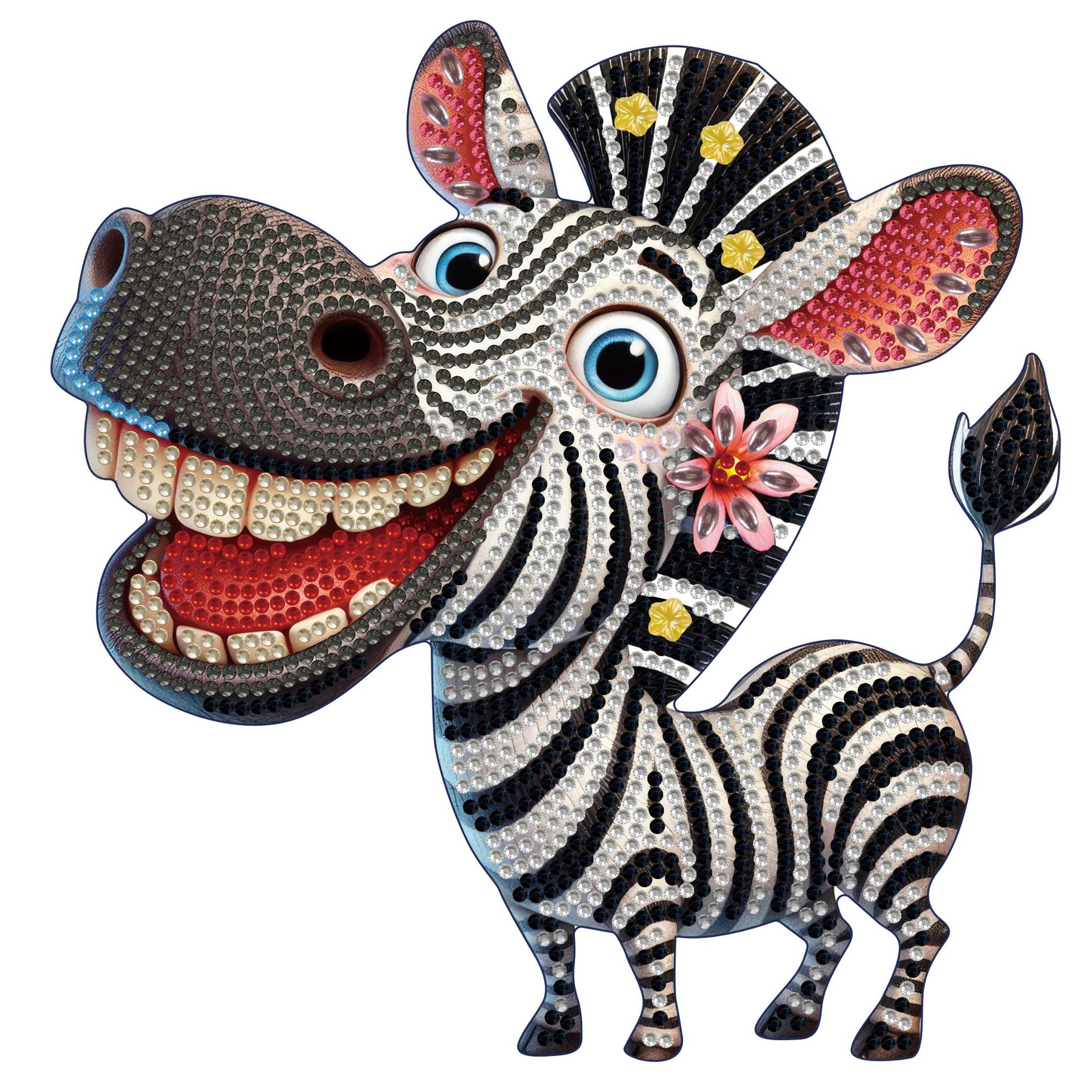 Diamante de bricolaje hecho a mano transfronterizo dibujo punto diamante 5D placa de yeso tridimensional adorno de juguete dinosaurio dibujos animados pintura infantil