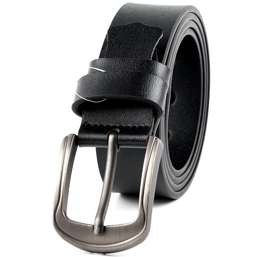  new two-layer cowhide belt men's genuine leather pin buckle belt men's Korean style retro trendy trouser belt for young and middle-aged people