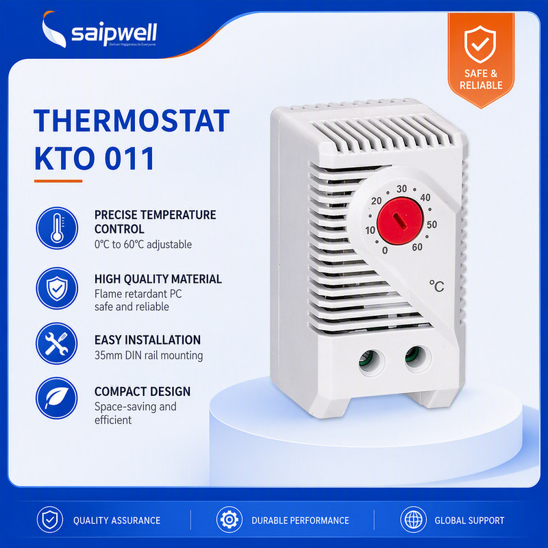 Distribution cabinet normally closed thermostat KTO011 temperature control switch, lighting cabinet heating control thermostat