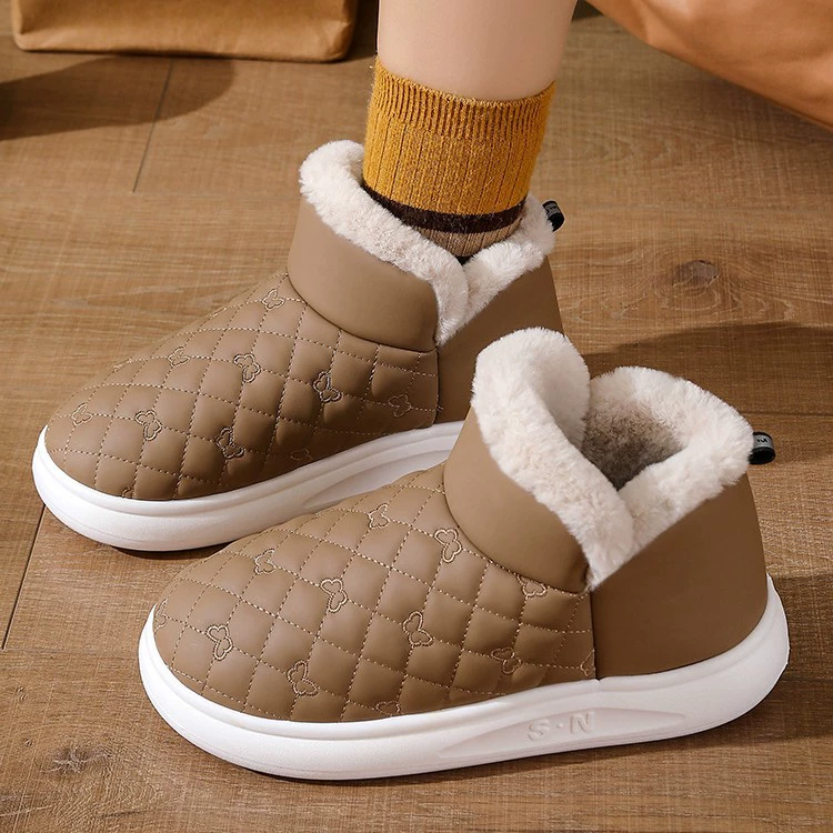 Зимой 2024 новый родитель-ребенок водонепроницаемый мешок с хлопчатобумажными тапочками мужской EVA нескользящие подошвы для дома толстой подошвы мужская теплая обувь