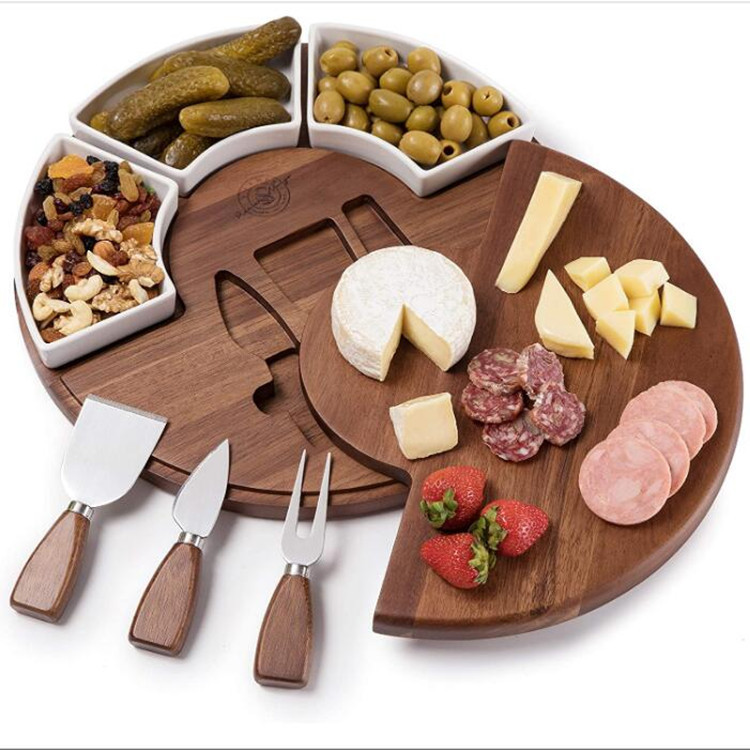 定做相思木芝士板水果砧板套芝士刀具金合欢木奶酪板