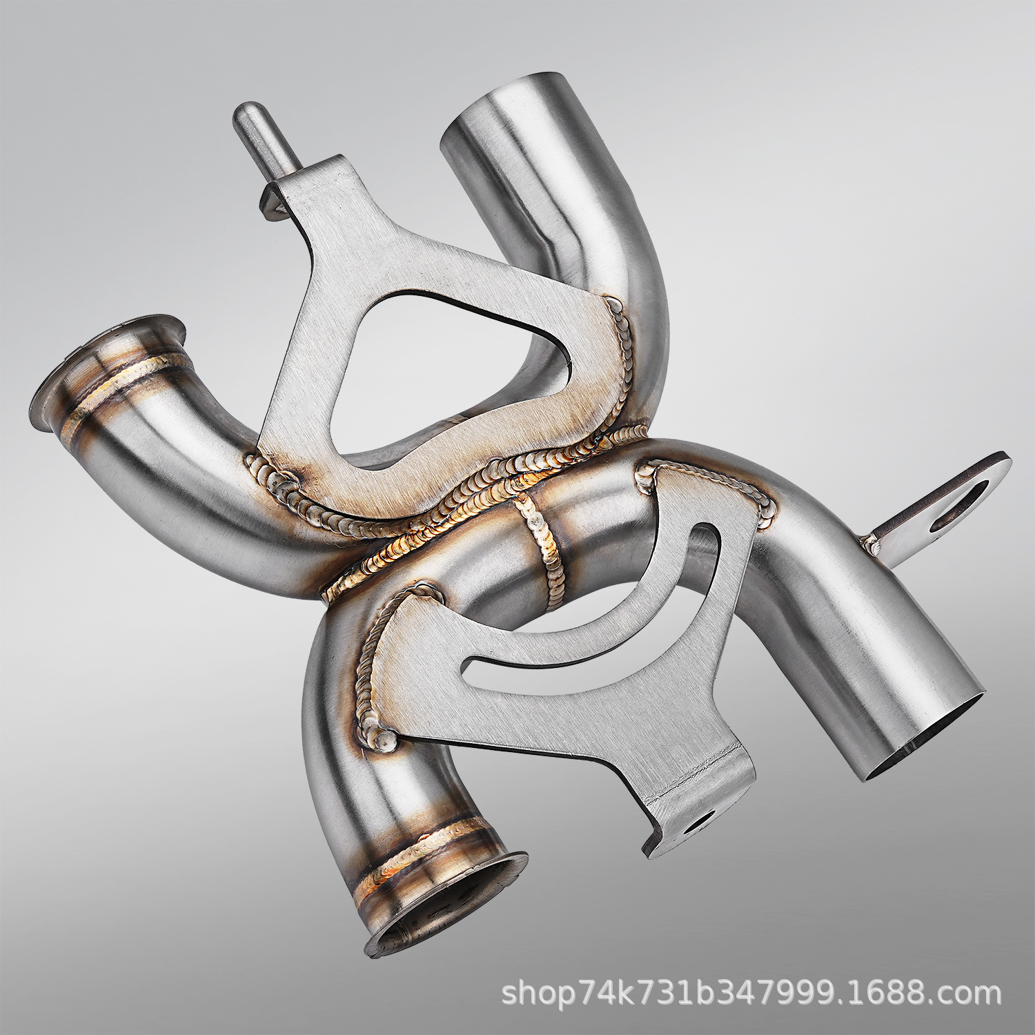 Suitable for Vintage Motorcycles Bonneville Triumph T100 T120 Stainless Steel Drum-Less Mid-Section Exhaust Pipe