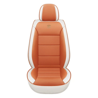 Four Seasons Pad | Leather Seat Cushions Five-Seater Car - single-seat-vibrant-orange-five-seat-cushions-with-full-leather
