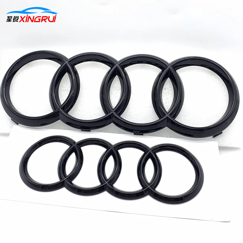 Suitable for New and Old Models of Faw Audi Four Rings A3A5A4La6Lq5Q7 Mid-Grid Logo, Tail Logo, Front and Rear Logo, Modified Car Logo