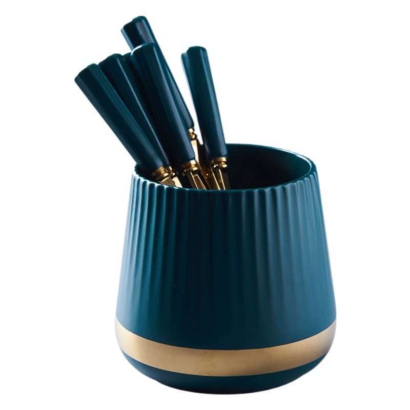 Пномпень в полоску керамическая вилка для сбора ящика высокого цвета Нержавеющая сталь Фруктовая вилка Бытовые вещи Ложка вилка набор