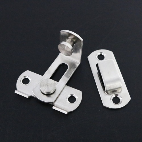 Stainless steel door buckle 90 degree right angle sliding door buckle bolt household thickened lock buckle left and right safety lock pet pet door