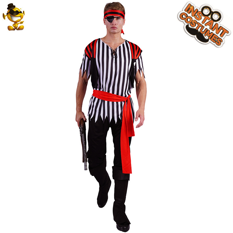 Adultos hombres y mujeres pareja película de Halloween pirata traje del Partido Pirata juego de rol ropa del funcionamiento de la etapa image 7