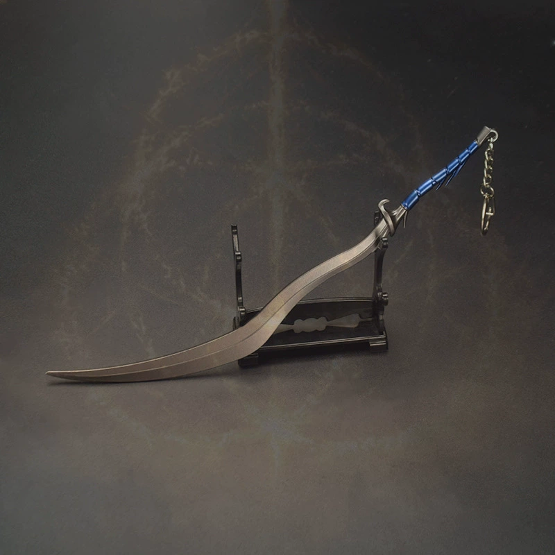 Anime game peripheral weapon with a 22cm alloy model weapon ornament keychain