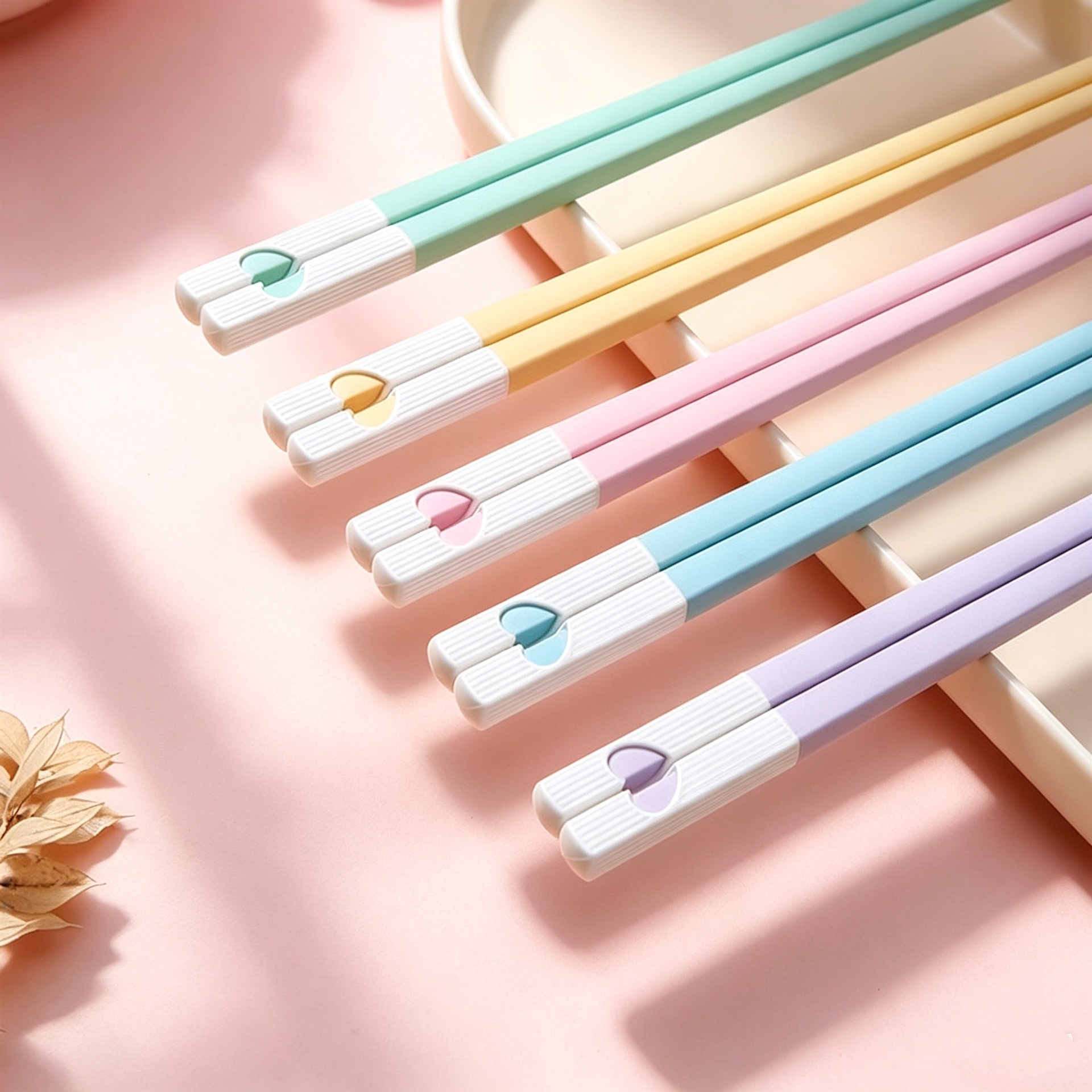High-Quality New Heart-Shaped Alloy Chopsticks, Non-Slip, High Temperature Resistant, Mold-Resistant, Macaron Chopsticks Wholesale