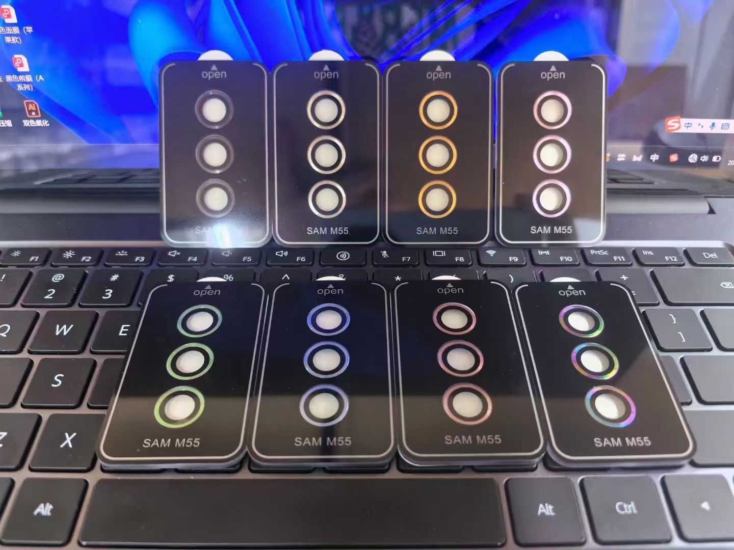 Aplicable para Samsung Galaxy M55 película de lente de teléfono celular cámara metal ojo de halcón con segundo adhesivo magia película protectora HD