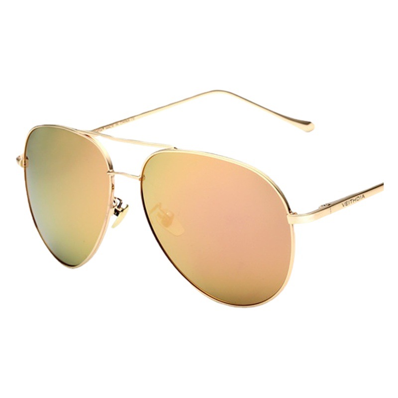 Hombres y mujeres polarizadas Rana colorida Gafas de metal gafas de sol 3360