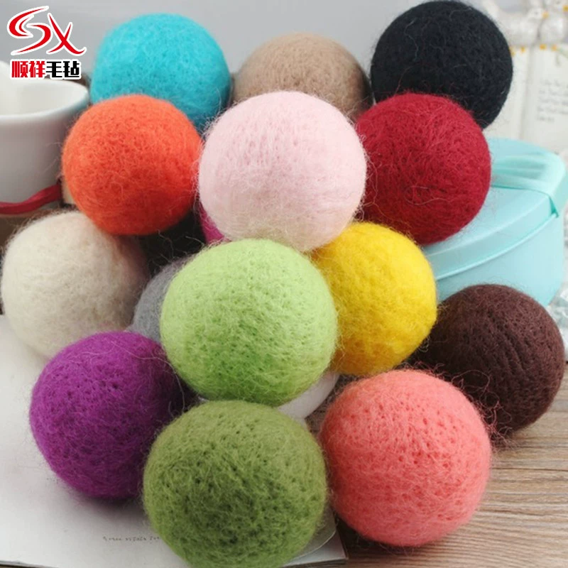 Прямые поставки с фабрики красочный шерстяной войлочный шар diy рождественская елка кулон шаровая Головка украшения аксессуары шерстяной войлочный шар сушка шар