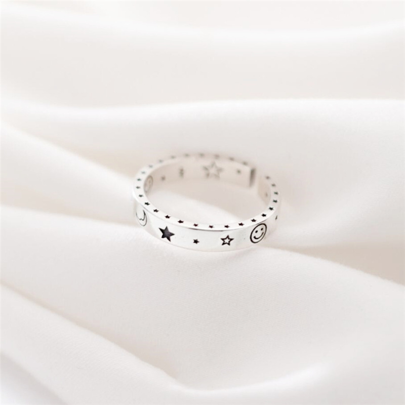 South Korea star moon index finger ring retro fivepointed star ringpicture3