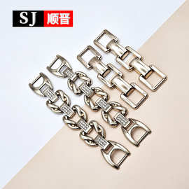 豆豆鞋合金手套链条对扣 女鞋服装金属装饰链DIY腰带泳衣鞋扣配件