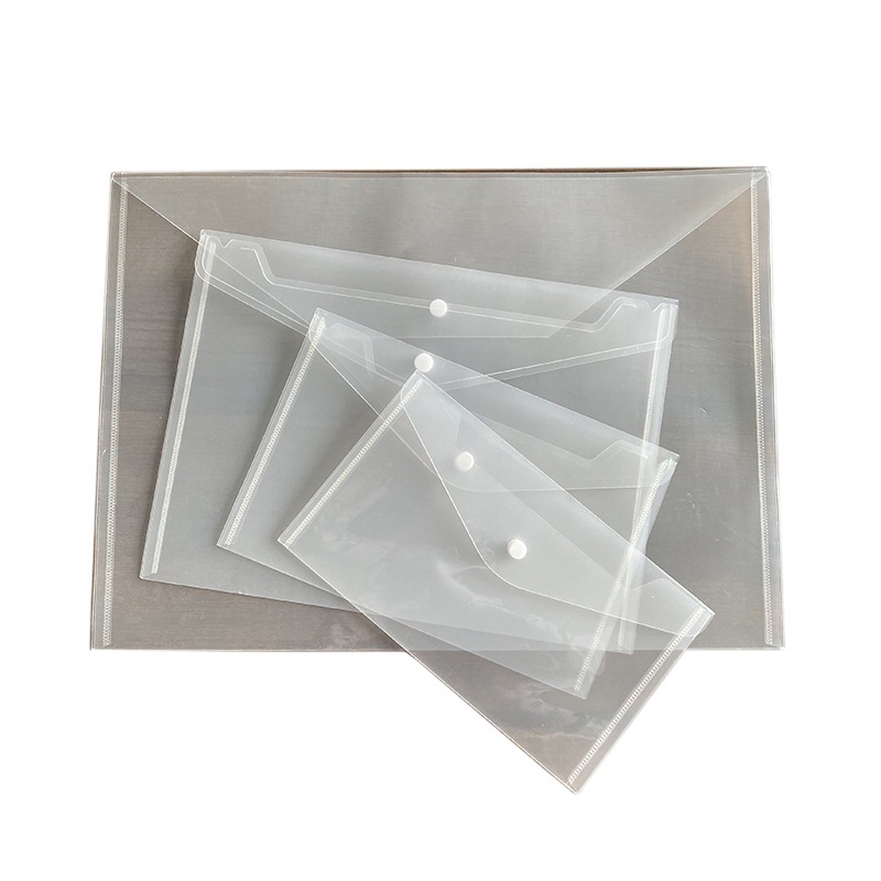 Changhe - Bolsas de Documentos Transparentes con Botón a Presión A4, Bolsas de Almacenamiento de Oficina Horizontales y Verticales Coloridas A3, Tamaños A6, A7, B4, B5 image 1