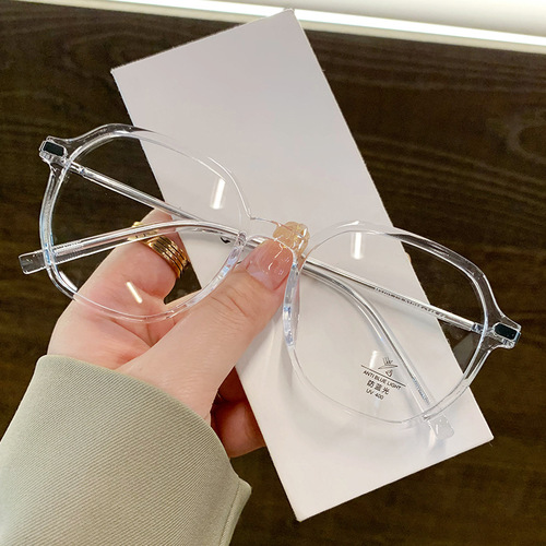Side glitter model Xiaohongshu live broadcast model TR90 glasses frame anti-blue light frame plain eyes M3701