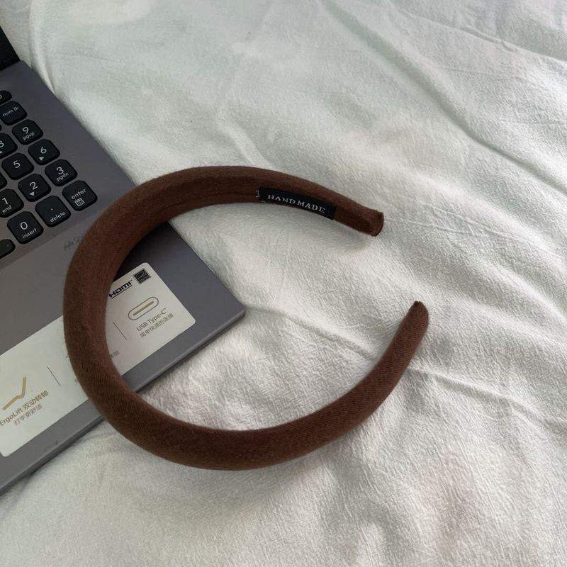 ミルクティーのカレー系のカチューシャのファッション的なスポンジのカチューシャの高い頭のトップのカチューシャの少女の麻の花の真珠のカチューシャの日韓の髪飾り|undefined