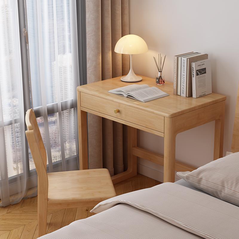 Bedside Solid Wood Desk, 60/70/80cm Long, for Bedroom, Home Office, Computer Desk, Nordic Style, Small Apartment, Dressing Table Bedside Solid Wood Desk, 60/70/80cm Long, for Bedroom, Home Office, Computer Desk, Nordic Style, Small Apartment, Dressing Table