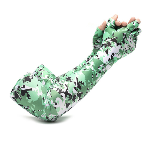 Fishing Sun Protection Arm Sleeves for Men, Arm Guard Sleeve for Summer, Ice Silk Sleeve for Driving and Cycling, Reduced Slippage and Cooling Half-Finger Gloves
