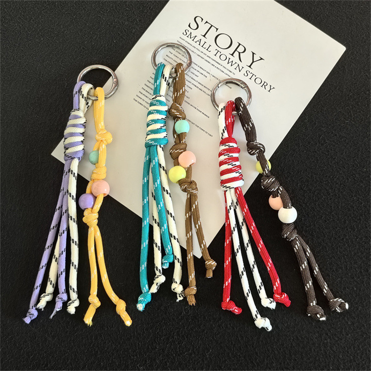 Modern Style Braiding Thread Knot Women's Bag Pendant Keychain display picture 3