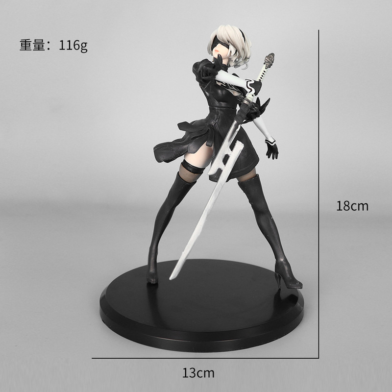 クロスボーダー爆品ゲームアニメのフィギュアニール機械紀元2B小姉ニール車の置物模型|undefined
