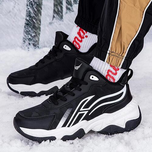 Stylish Fall New Men's Casual Sports Shoes Large Size Blue Thick Sole Stylish Breathable Father Shoes Trendy Shoes