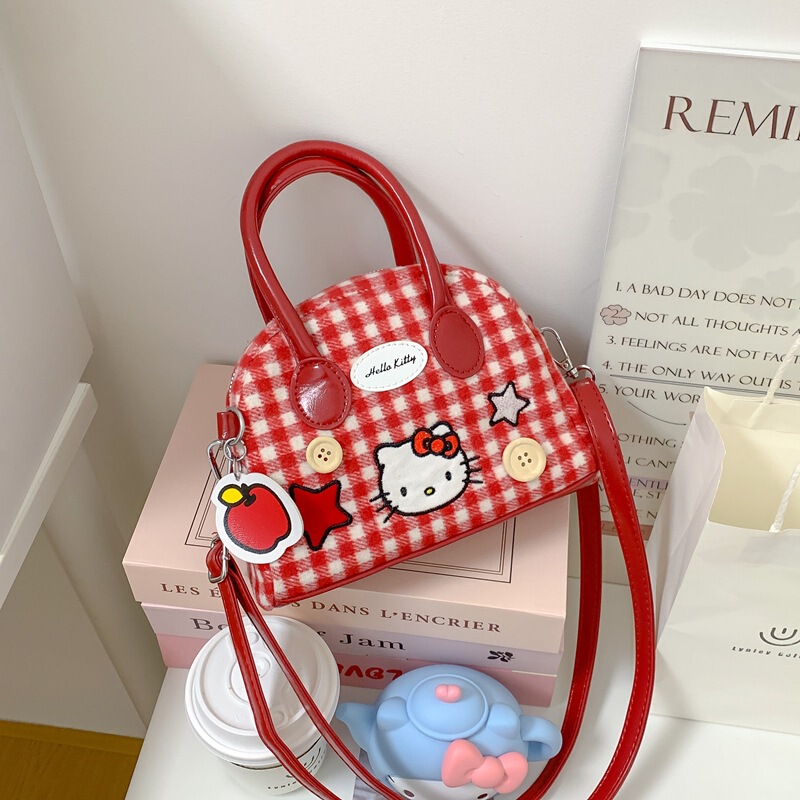 Fashionable and Stylish Mini Bag for Girls, 2026 New Model, Cute Plaid Single-Shoulder Crossbody Handbag Shell Bag