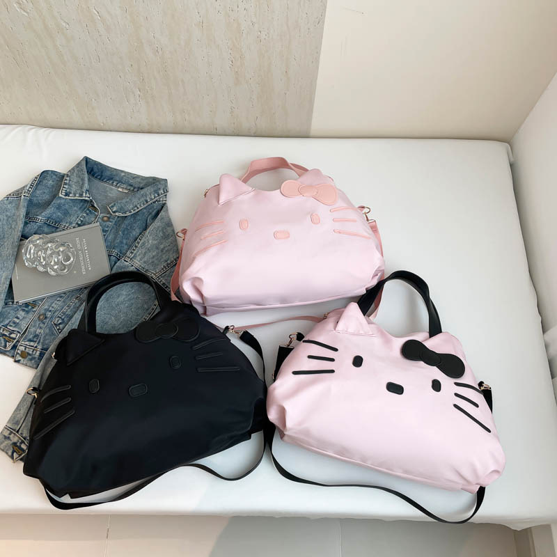 凯蒂猫出差行李大容量旅行包袋休闲斜跨包可爱单肩手提托特包女|undefined