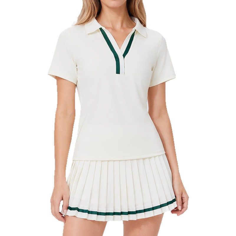 Amazon nuevo juego de tenis de mujer bolsillo anti-fuerte vestido corto de fitness con solapa golf set