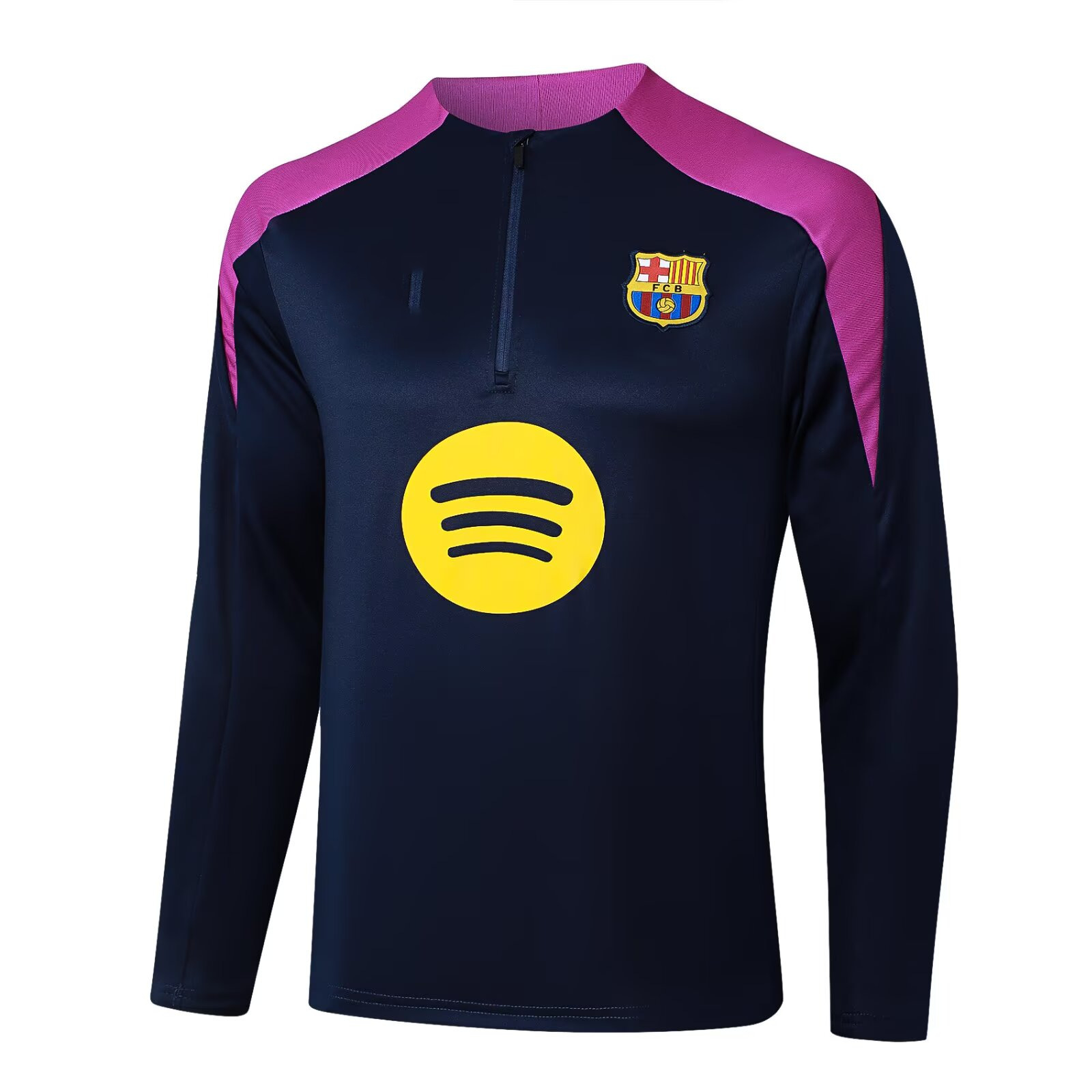 Traje de entrenamiento de manga larga 2526 Traje de uniforme de fútbol de Barcelona Traje deportivo de otoño e invierno para adultos Traje de entrenamiento de fútbol con media cremallera
