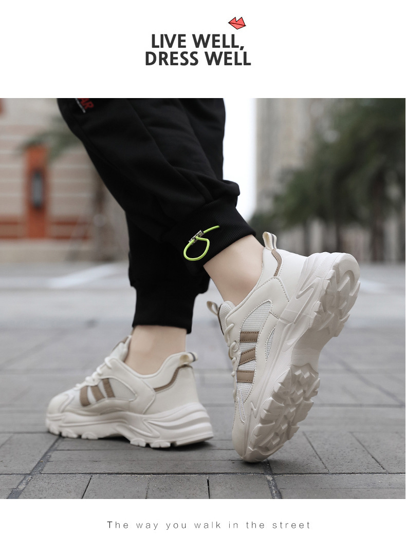 Scarpe da tennis da donna Scarpe da passeggio Scarpe in pelle Scarpe da ginnastica Scarpe da ginnastica sintetiche in mesh facili da pulire_voghion.com