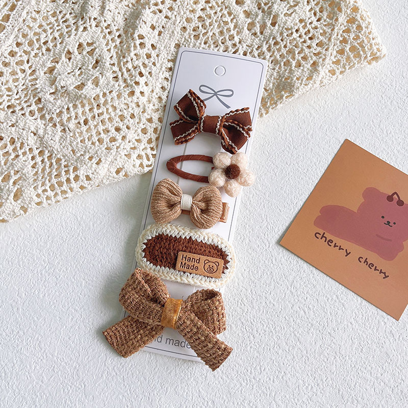 25g Weight Hair Clip Hair Accessories Type Yes Quantity Holiday, Daily Occasion Bow Knot Pattern Kid'S Gender Cute Style Kid'S Cute Bow Knot Cloth Hair Clip 7