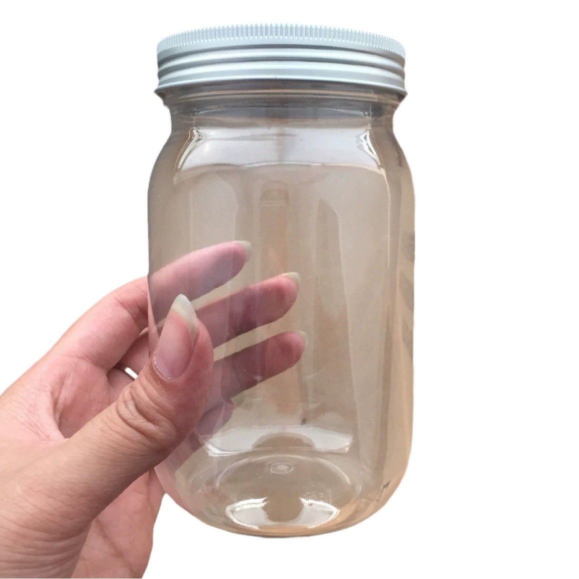 455 мл алюминиевая крышка прозрачная пластиковая бутылка каменщик банку конфеты банку круглый зерновых чай с молоком бутылка (LG095)