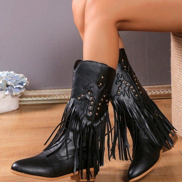 Women's Casual Solid Color Round Toe Classic Boots display picture 2