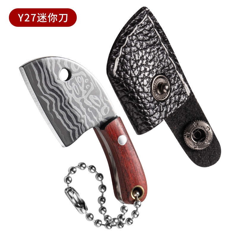 Mini cuchillo de cocina llavero EDC al aire libre portátil cuchillo no plegable cuchillo de desembalaje creativo