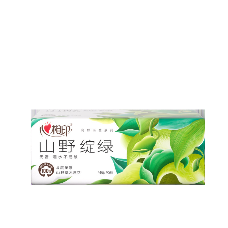 心相印抽纸向野而生系列4层M码家庭加厚香奢面巾纸卫生纸整箱批发|undefined
