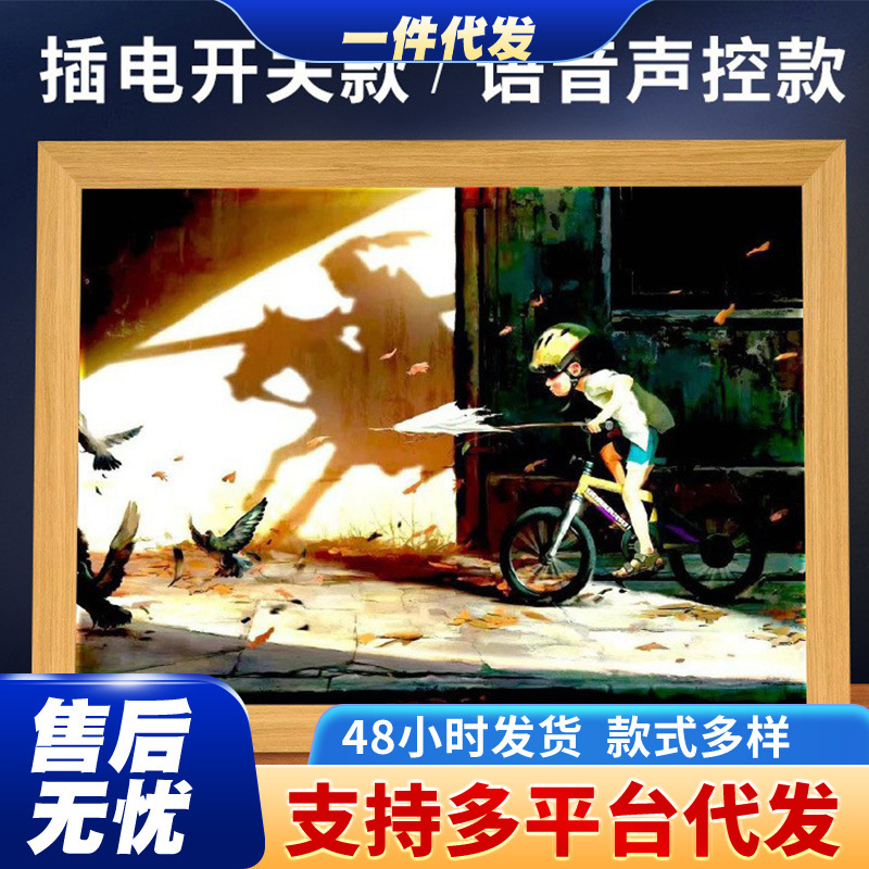 Anime Cartoon Inspirational Creative DIY Light Painting Night Light Desktop Decoration Display Stand 8inch A4 Photo Frame Light-Up Frame Anime Cartoon Inspirational Creative DIY Light Painting Night Light Desktop Decoration Display Stand 8inch A4 Photo Frame Light-Up Frame