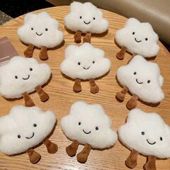 新しいかわいい漫画の雲の装飾ペンダントガーリーハート多用途人形ブローチスウィートガールキーホルダーバッグペンダント