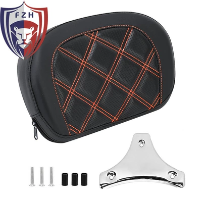 back pillow, Motorcycle cushion - orange-grid-electroplating-bracket